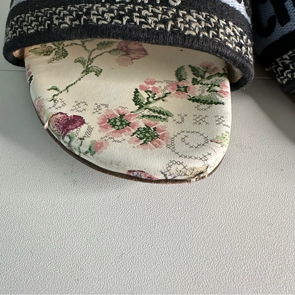 Christian Dior Dway Floral Butterfly Slide Mule SZ EUR 37 US 7 - Picture 4 of 9